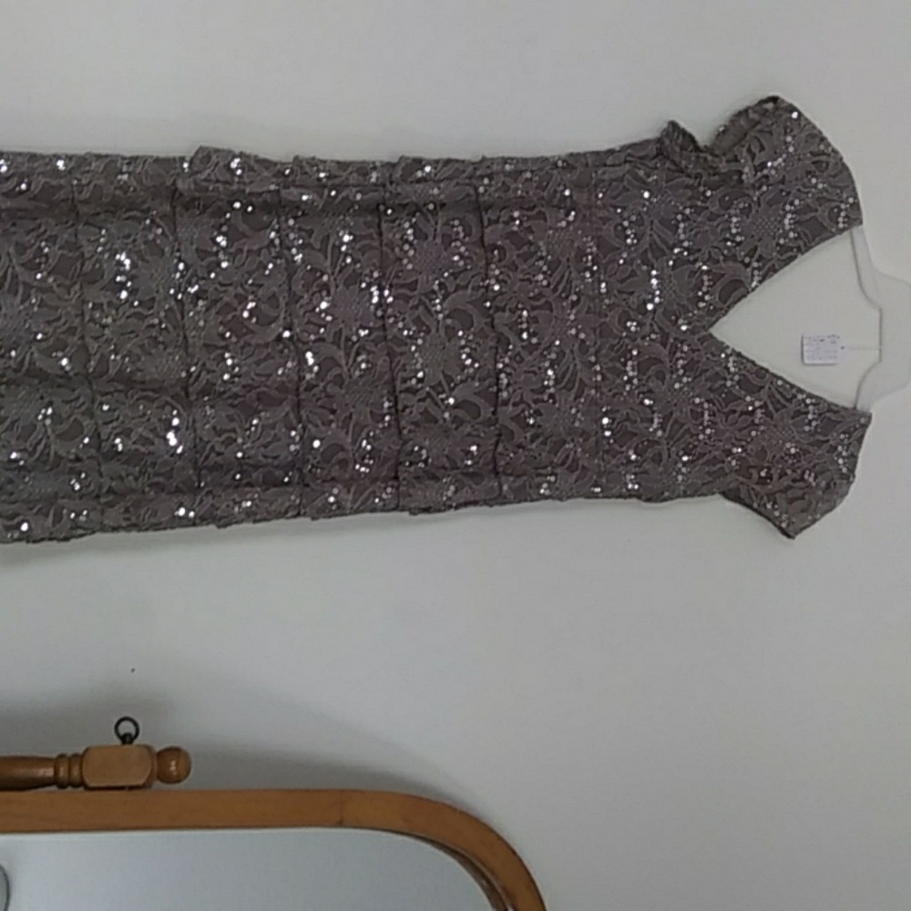 Mother of bride or groom troupe layered sequin dre